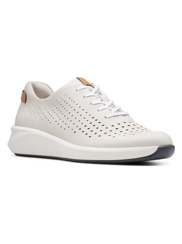 Clarks Leder-Sneakers in Weiß