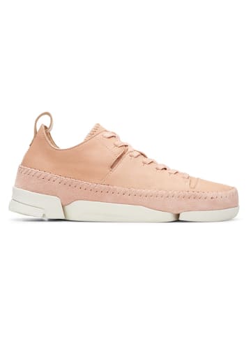 Clarks Leder-Sneakers in Pink/ Orange