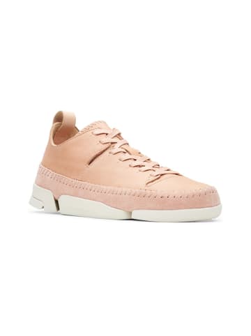 Clarks Leder-Sneakers in Pink/ Orange