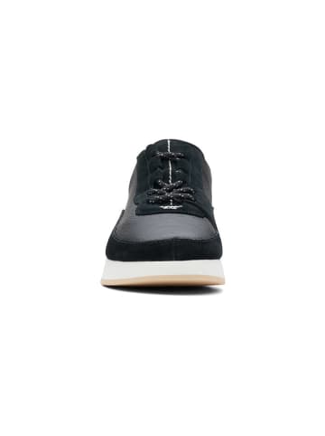 Clarks Leder-Sneakers in Schwarz