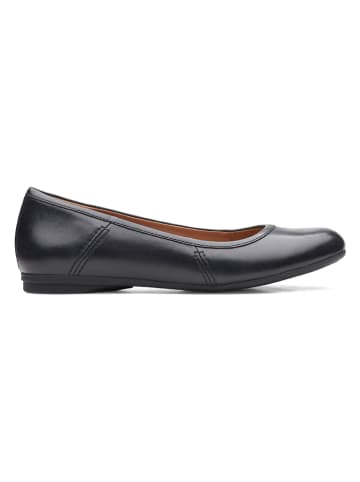 Clarks Leren ballerina's zwart