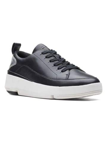 Clarks Leder-Sneakers in Schwarz