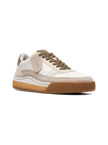 Clarks Leder-Sneakers in Beige
