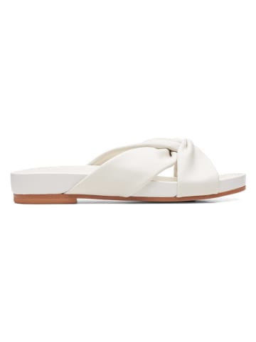 Clarks Leren slippers wit