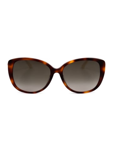 Jimmy Choo Damskie okulary przeciwsłoneczne w kolorze ciemnobrązowo-białym