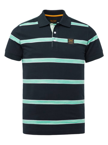 PME Legend Poloshirt donkerblauw/turquoise