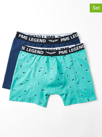 PME Legend 2-delige set: boxershorts donkerblauw/turquoise