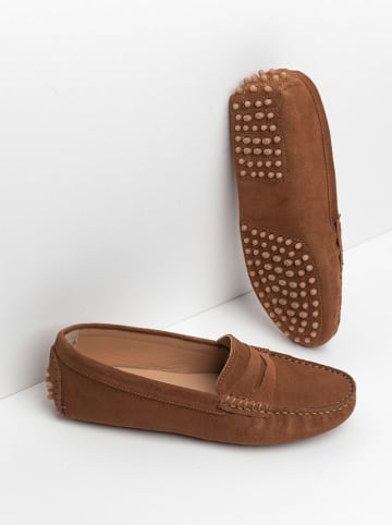 John Scott Leren mocassins bruin