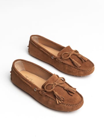 John Scott Leren mocassins bruin