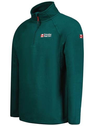 Canadian Peak Kurtka polarowa "Tugeak" w kolorze ciemnozielonym