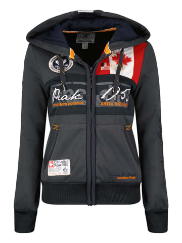 Canadian Peak Sweatjacke "Face" in Anthrazit