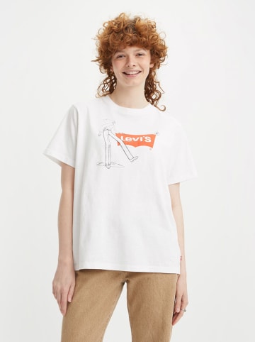 Levi´s Koszulka "Graphic Jet" w kolorze biało-pomarańczowym