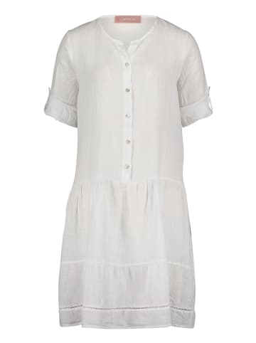 CARTOON Lniana sukienka w kolorze białym