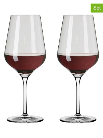 RITZENHOFF 2-delige set: rodewijnglazen "Fjordlicht" grijs - 570 ml