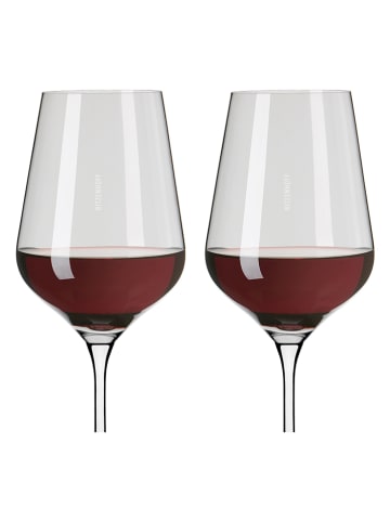 RITZENHOFF 2-delige set: rodewijnglazen "Fjordlicht" grijs - 570 ml