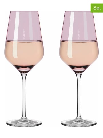 RITZENHOFF 2-delige set: wittewijnglazen "Fjordlicht" beskleurig - 380 ml