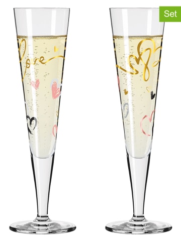 RITZENHOFF 2er-Set: Champagnerflöten "Goldnacht - C.Oliveira" - 205 ml