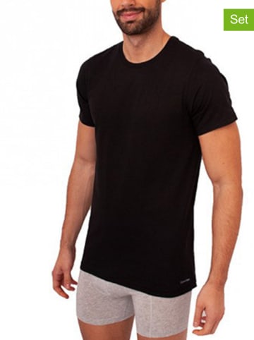 CALVIN KLEIN UNDERWEAR Koszulki (3 szt.) w kolorze czarnym