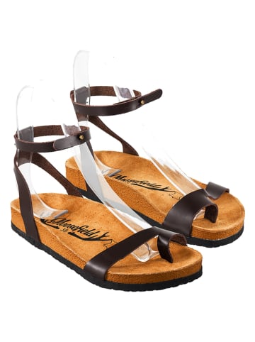 Moosefield Leder-Sandalen in Braun