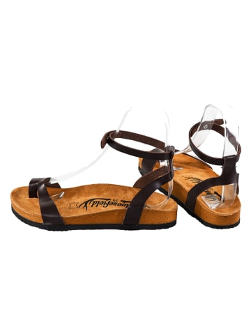 Moosefield Leder-Sandalen in Braun