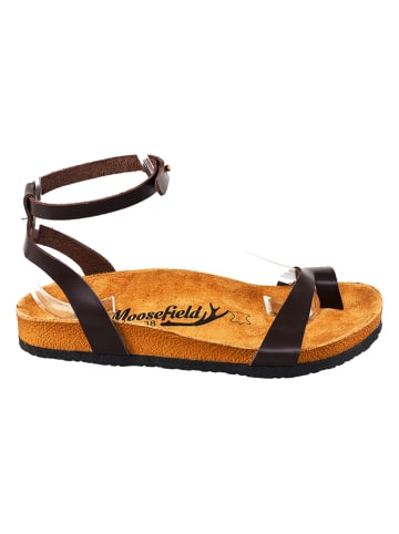 Moosefield Leder-Sandalen in Braun