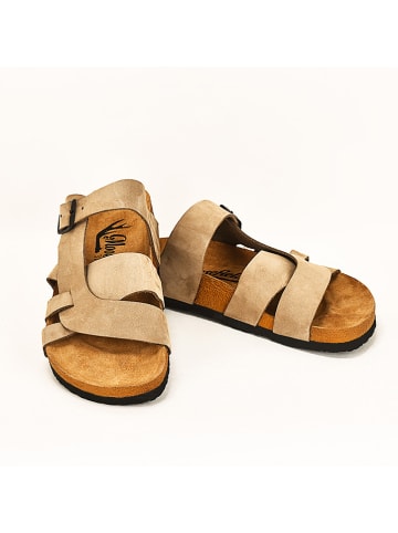 Moosefield Leder-Pantoletten in Beige