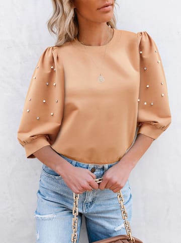 Milan Kiss Sweatshirt in Hellbraun