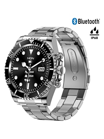 SWEET ACCESS Zegarek wielofunkcyjny w kolorze srebrno-czarnym