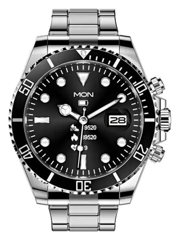 SWEET ACCESS Zegarek wielofunkcyjny w kolorze srebrno-czarnym