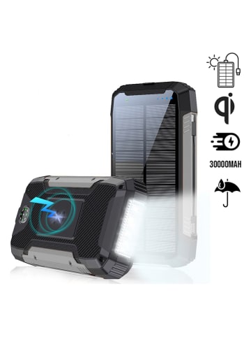 SWEET ACCESS Solarny powerbank w kolorze szarym - 20.000 mAh