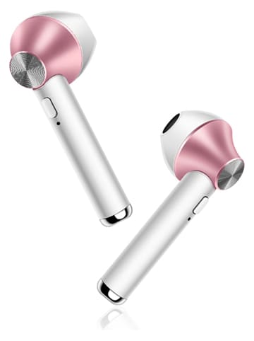 SWEET ACCESS Słuchawki bezprzewodowe Bluetooth In-Ear w kolorze jasnoróżowo-białym