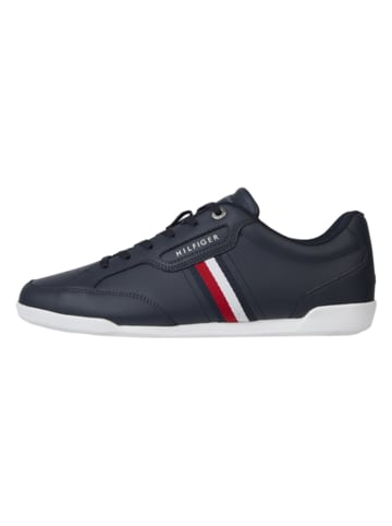 Tommy Hilfiger Leren sneakers donkerblauw
