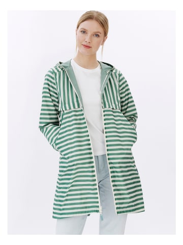 finside Dwustronny płaszcz przeciwdeszczowy w kolorze zielonym