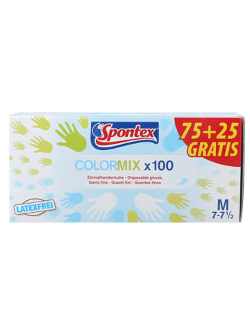 Spontex 2-delige set: handschoenen "Color Mix", 2 x 100 stuks