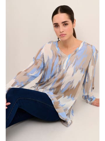 Kaffe Tuniek "Amber" lichtblauw/beige