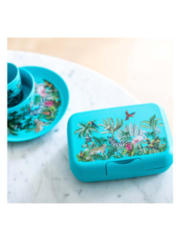 koziol Lunchbox "Candy Jungle" turquoise - (B)19 x (H)6,5 x (D)13,5 cm