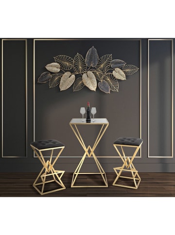 Mauro Ferretti Wanddekor in Gold/ Schwarz/ Hellbraun - (L)61 x (B)131 cm