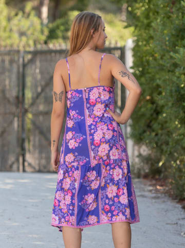 Isla Bonita by SIGRIS Sukienka w kolorze fioletowym ze wzorem