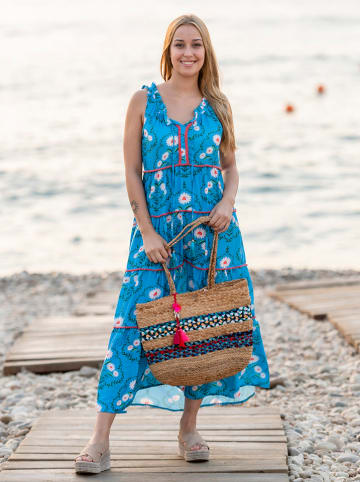 Isla Bonita by SIGRIS Sukienka w kolorze niebieskim ze wzorem