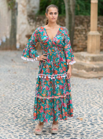 Isla Bonita by SIGRIS Jurk petrol/meerkleurig