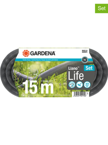 Gardena Wąż ogrodowy "Liano Life" w kolorze czarnym - dł. 15 m