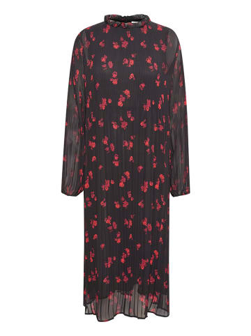 Karen By Simonsen Sukienka plisowana "Fie" w kolorze czarno-czerwonym