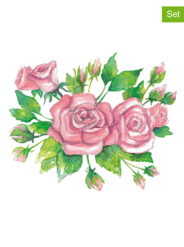 ppd 2-delige set: servetten "Rose Garden" meerkleurig - 2x 20 stuks
