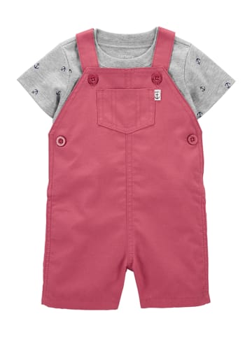 carter's 2-delige outfit lichtgrijs/rood