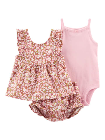 carter's 3tlg. Outfit in Hellbraun/ Rosa