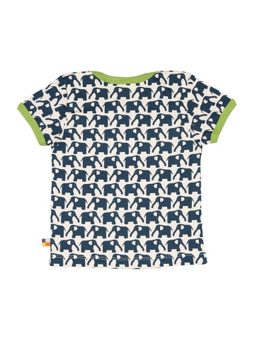 loud + proud Shirt in Dunkelblau/ Creme