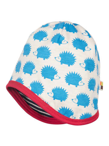 loud + proud Dwustronna czapka w kolorze czarno-biało-błękitnym