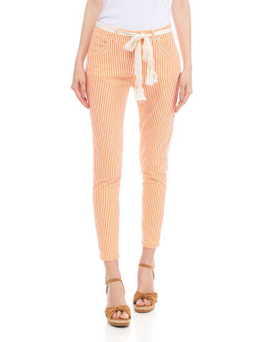 Tantra Spodnie w kolorze pomarańczowym ze wzorem