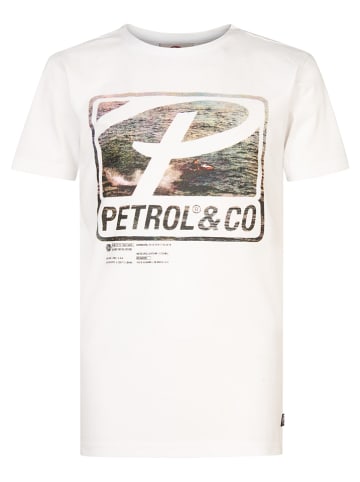 Petrol Shirt in Weiß