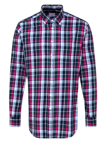 Seidensticker Hemd - Regular fit - in Blau/ Pink